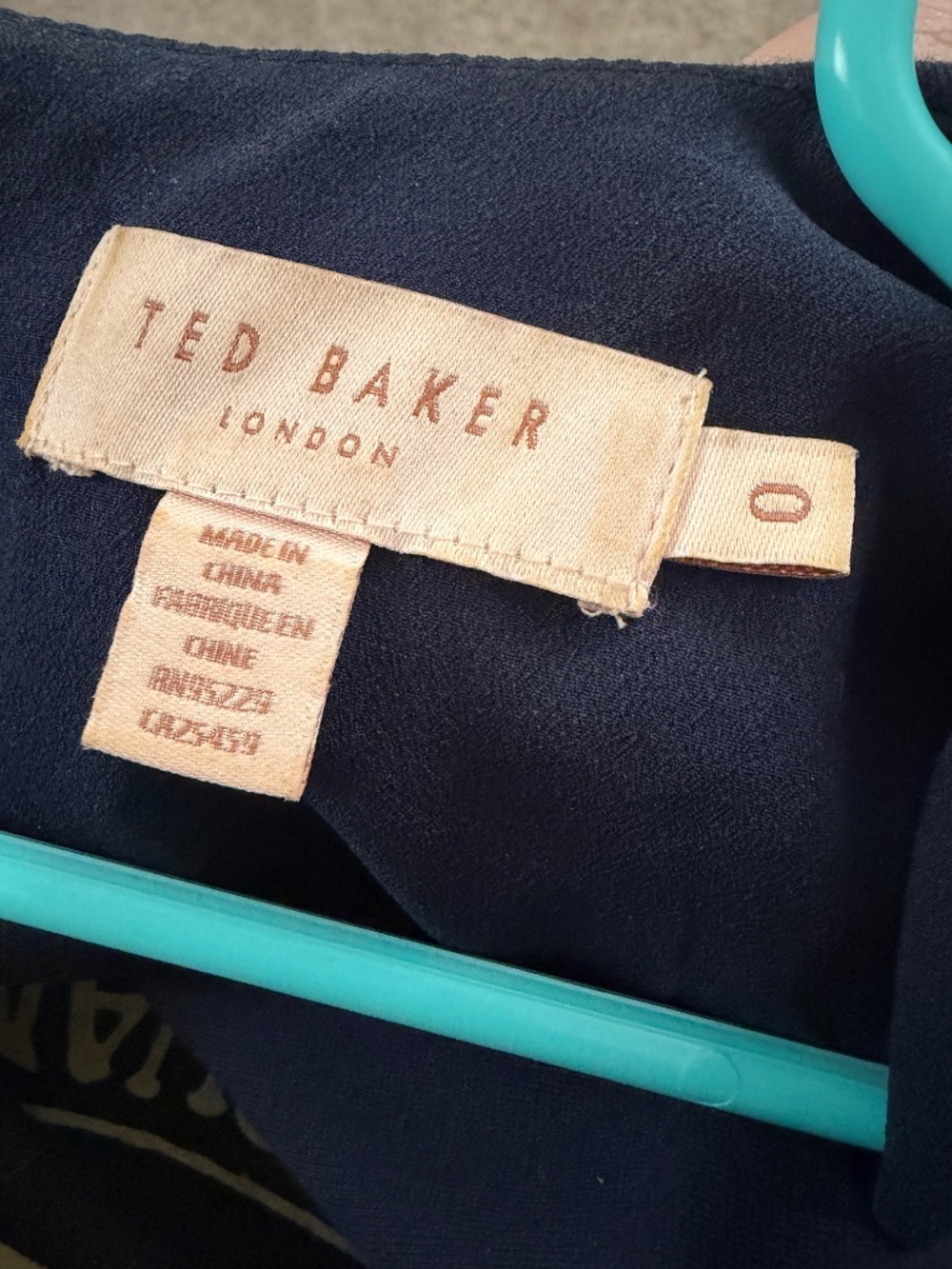 Ted BakerSkater dress. Navy and floral. Ted size 0 - Picture 5 of 5